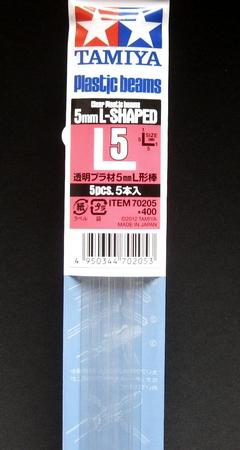 Tamiya Plastic Beams Clear L-Shaped 5mm (5pcs.)