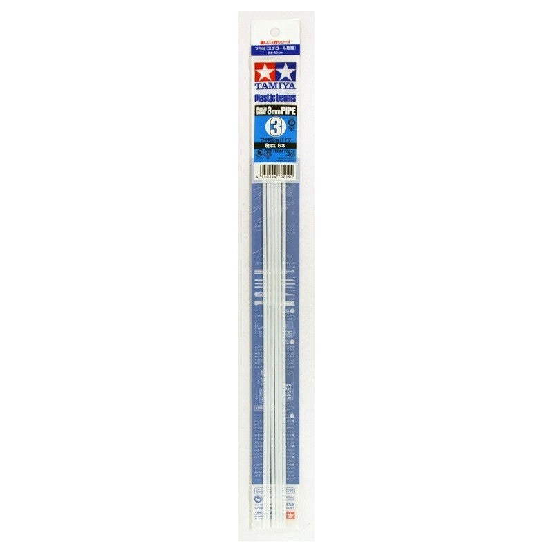 Tamiya Plastic Beams Pipe 3mm (6pcs.)