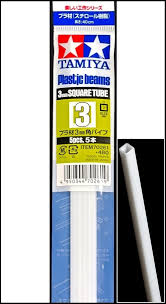 Tamiya Plastic Beams Square Tube 3mm (5pcs.)