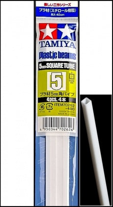 Tamiya Plastic Beams Square Tube 5mm (4pcs.)