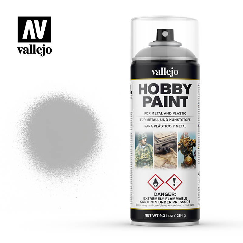 Vallejo 28011 Spray Hobby Paint Primer Basic Grey  400ml