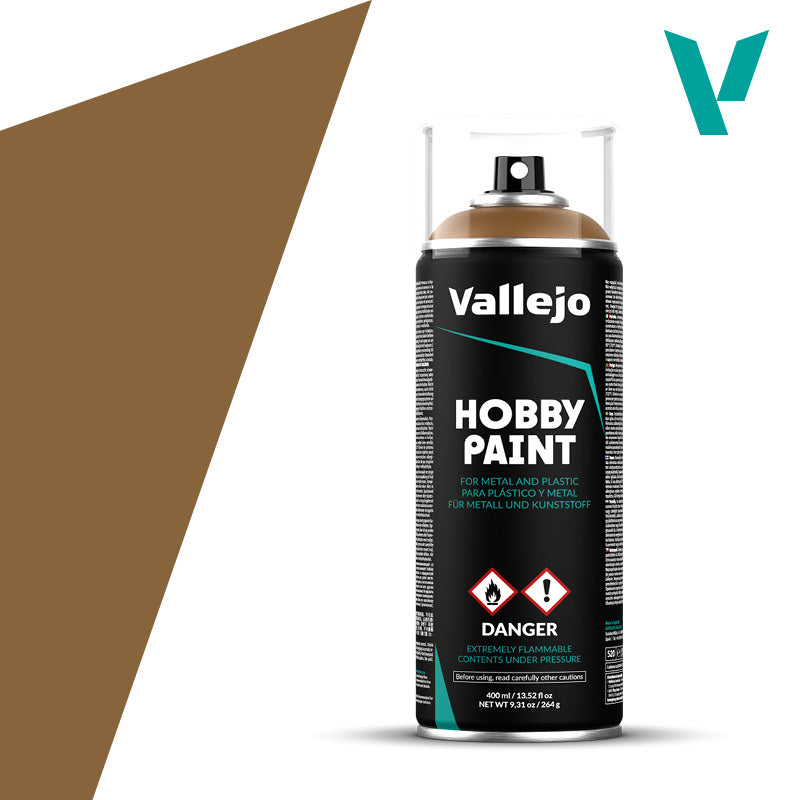 Vallejo 28014 Spray Hobby Paint Fantasy Leather Brown 400ml