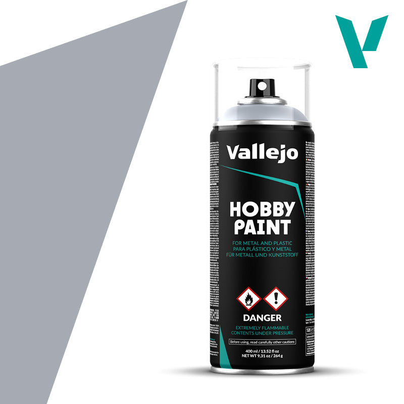 Vallejo 28021 Spray Hobby Paint Fantasy Silver 400ml