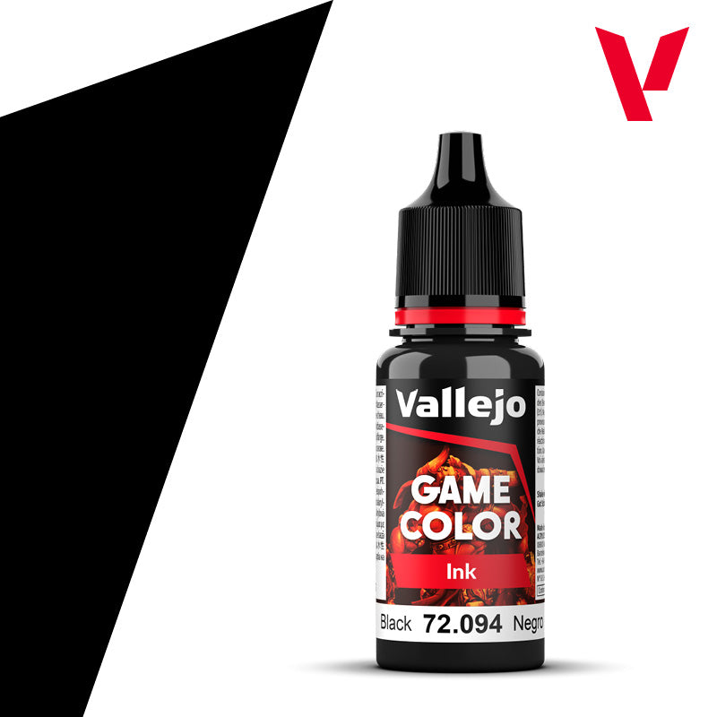 Vallejo 72094 Black Ink 18ml (120)