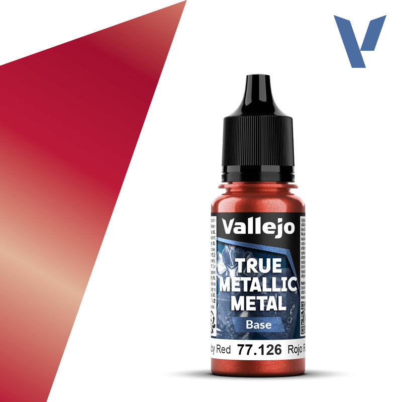 Vallejo 77126 Ruby Red.  True Metallic Metal Base