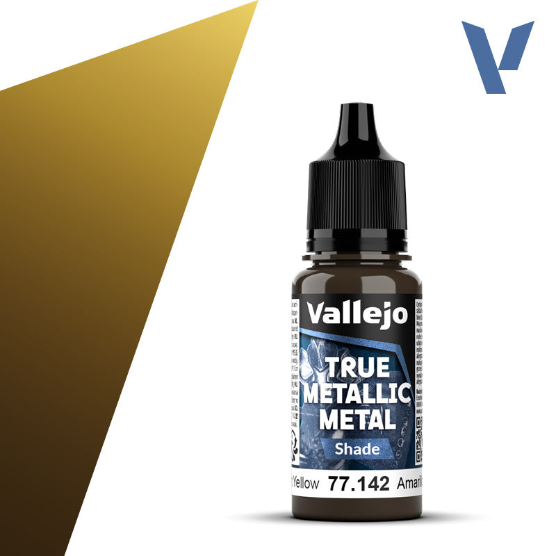 Vallejo 77142 Radiant Yellow.  True Metallic Metal Shade