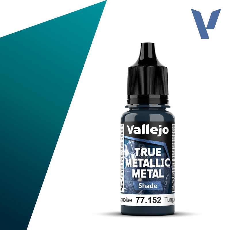 Vallejo 77152 Hydra Turquoise.  True Metallic Metal Shade