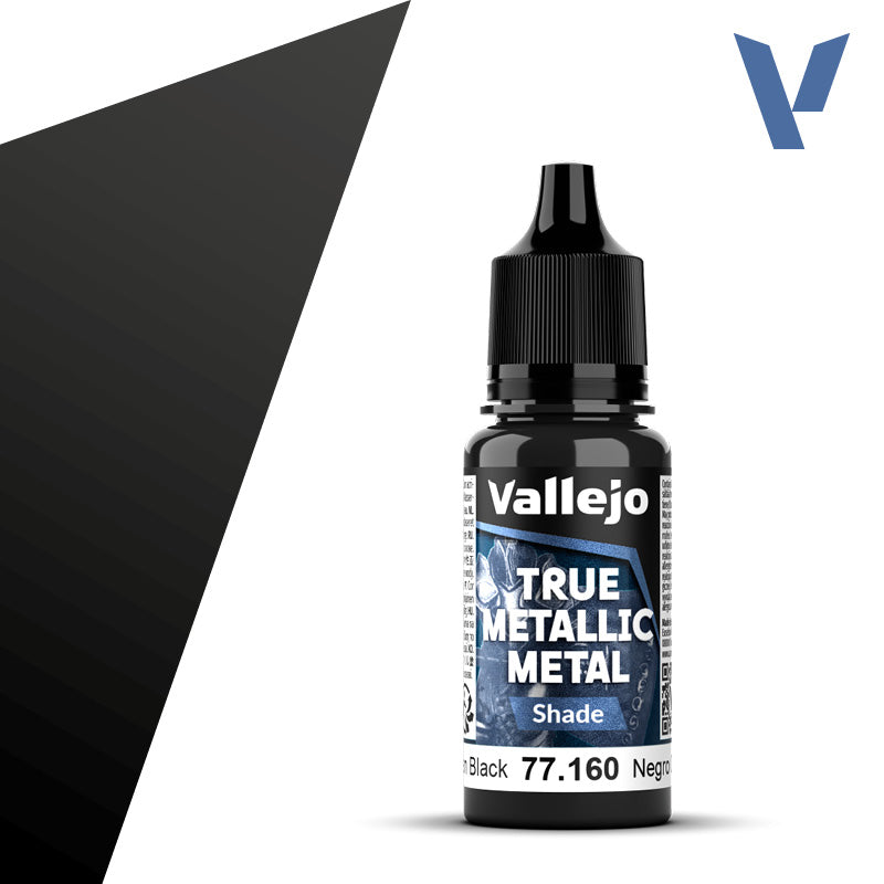 Vallejo 77160 Obsidian Black.  True Metallic Metal Shade