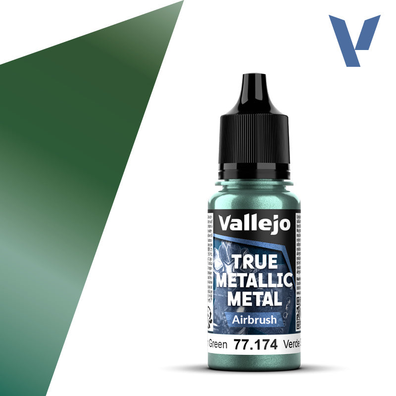 Vallejo 77174 Dusken Green.  True Metallic Metal Airbrush