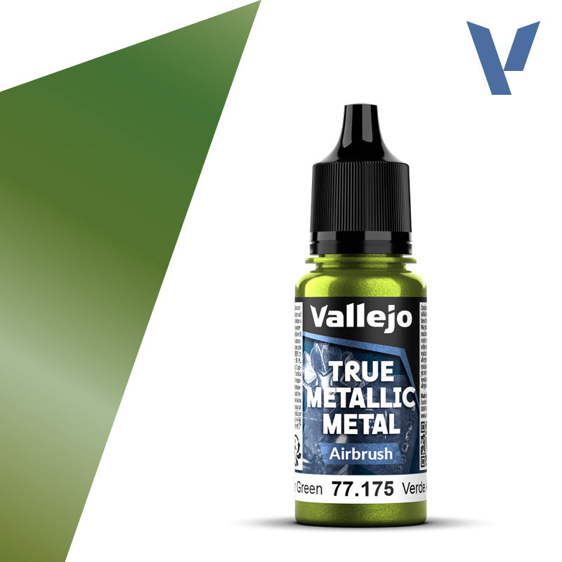 Vallejo 77175 Amber Green.  True Metallic Metal Airbrush