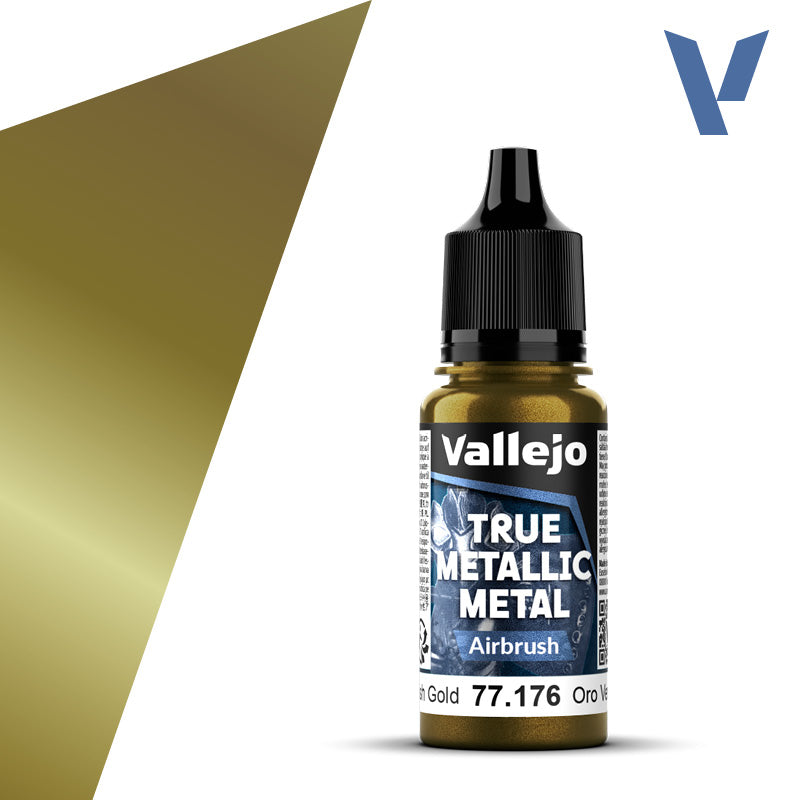 Vallejo 77176 Greenish Gold.  True Metallic Metal Airbrush