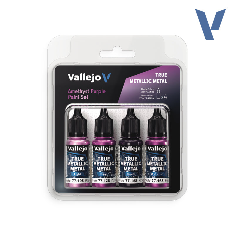 Vallejo 77255 Amethyst Purple Paint Set.  True Metallic Metal