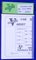 V models Seatbelts RAF early WWII 1/48.