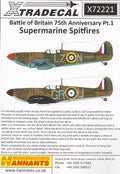 Xtradecal X7221 Battle of Britain 75th Anniversary  Supermarine Spitfire Mk.Ia