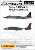 Xtradecal X72357 Boeing F-15C`s & E`s of RAF Lakenheath
