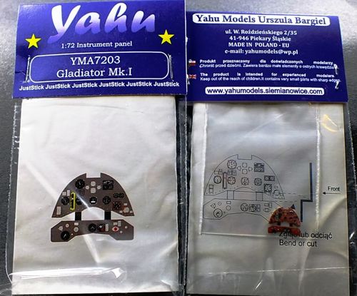 Gladiator Mk.I Instrument panel 1/72