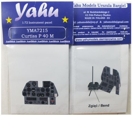 Curtiss P 40 M  Instrument panel 1/72
