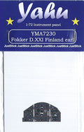 Fokker D.XXI Finland Early Instrument panel 1/72