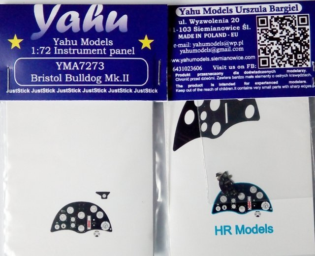 Bristol Bulldog  Instrument panel 1/72