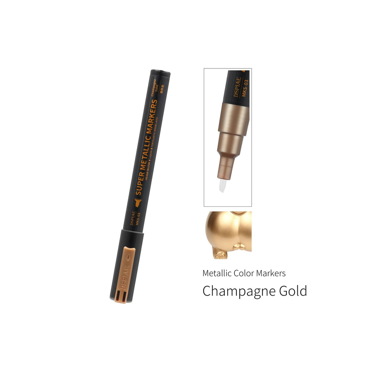 DSPIAE Super Metallic Markers MKS-03 Champagne Gold