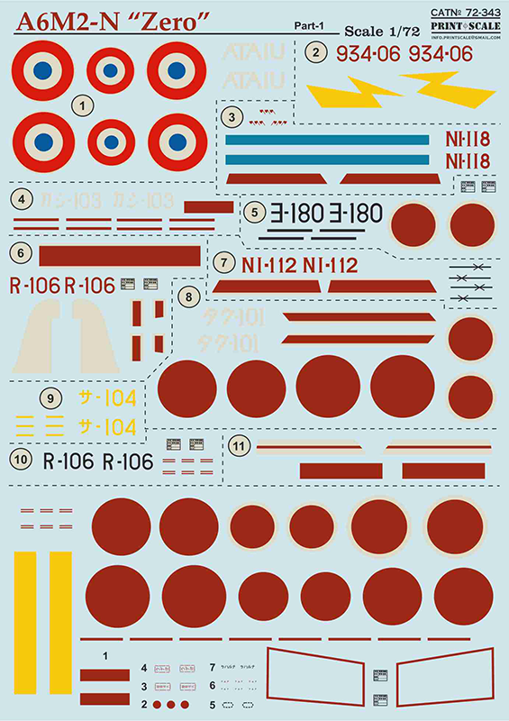 72-343 Nakajima A6M2-N "Zero" Part 1.