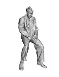 German WW2 Armoured Corps Soldier Resting 1, 1/35