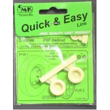 F6F Hellcat Wheels w/ Moulded Eight Spoked Discs 1/48