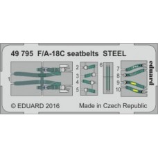 Eduard Seatbelts F/A-18C Steel for Kinetic kit 1/48