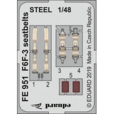 Eduard Seatbelts F6F-3 1/48 Steel