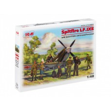 Spitfire LF.IXe with Soviet Pilots & Ground Personnel