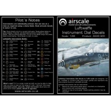 Airscale Luftwaffe Instrument Dial Decals 1/48