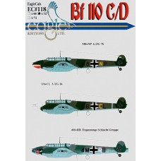 Eagle Cals Bf 110 C/D 1/72 decals Eagle Cals Bf 110 C/D 1/72 decals