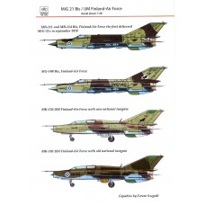 Hadmodel 1/48 decals. MiG 21 Bis/UM Finland Air-Force