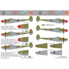 Hadmodel 1/72 decals. P-38 F/G