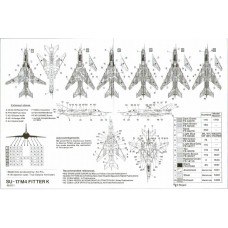Sukhoi Su-17M4 Fitter K Soviet Air Force Decal Set 1/48