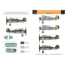 Gloster Gladiator (J8, J8A) in Swedish Service 1/72 decals