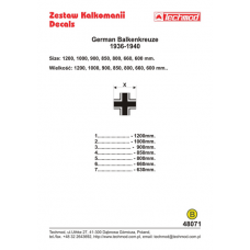 Techmod 48071. 1/48 German Balkenkreuze 1936-1940. decals