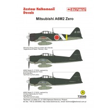 Techmod 72040. 1/72 Mitsubishi A6M2 Zero. decals