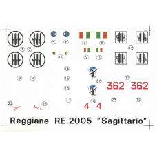 Techmod 72069. 1/72 Reggiane RE.2005 "Sagittario". decals