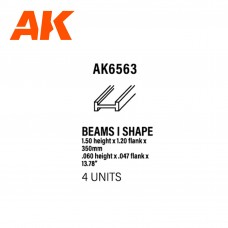 AK 6563 Beams I Shape 1,50 height x 1,20 Flank x 350mm (4 units)
