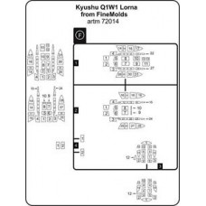 Fly 1/72 Kyushu Q1W1 Lorna Mask for FineMolds kit.