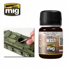 Amig Wash 1005 Dark Brown Wash for Green Vehicles