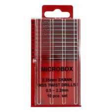 Model Craft Microbox Shank Drill Set (0,5-2,2mm) x 10