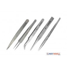 Model Craft Set of 5 Stainles Steel Tweezers