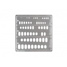 Tamiya Modeling Template (Rounded Rectangles 1-6mm)