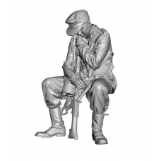 German WW2 Mid–Late War Army (Heer) MG-34 Machine Gunner – Resting 1/35