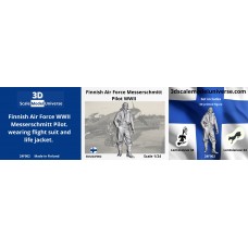 Finnish Air Force Messerschmitt Pilot WWII 1/24 Finnish Air Force Messerschmitt Pilot WWII 1/24