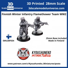 Finnish Winter Infantry Flamethower Team WW2