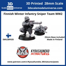 Finnish Winter Infantry Sniper Team WW2
