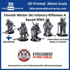 Finnish Winter Ski Infantry Riflemen A Squad WW2
